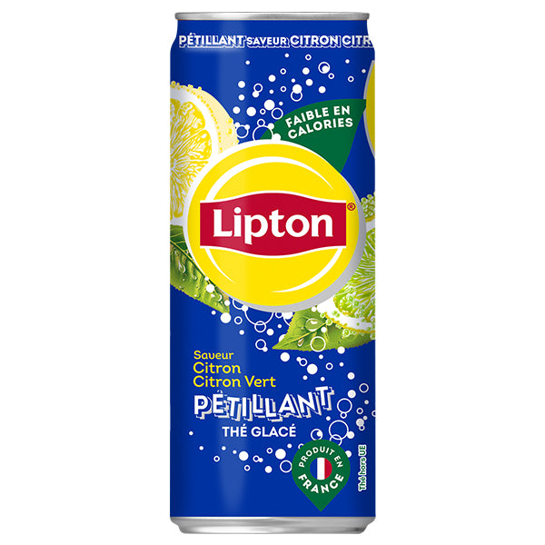 Lipton Ice Tea Citron Citron Vert Pétillant Pack De 24 x 33CL Slim