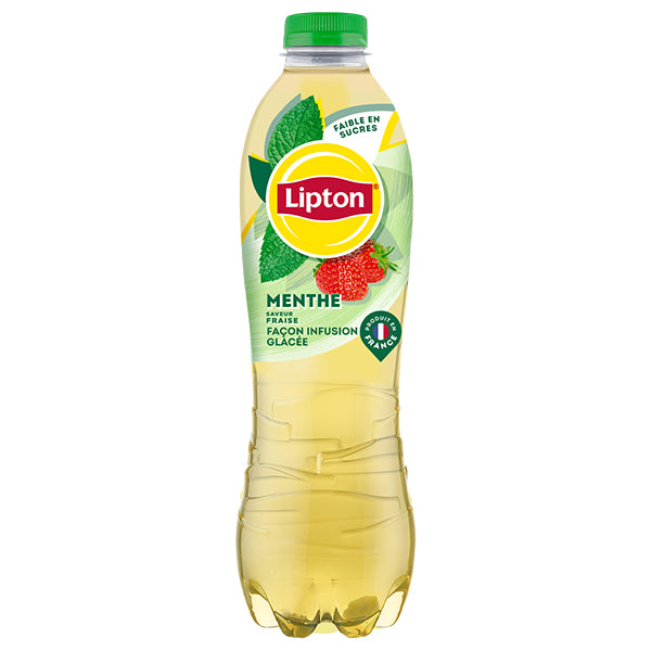 Lipton Ice Tea Menthe Fraise Façon Infusion Glacée Pack De 6 x 1,25L
